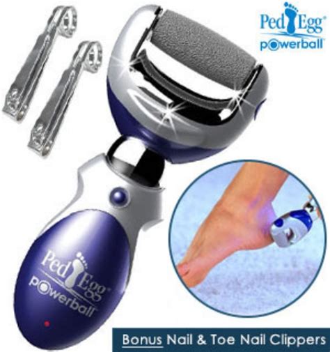 PedEgg Powerball Pivoting Callus Remover (Deluxe Kit) .